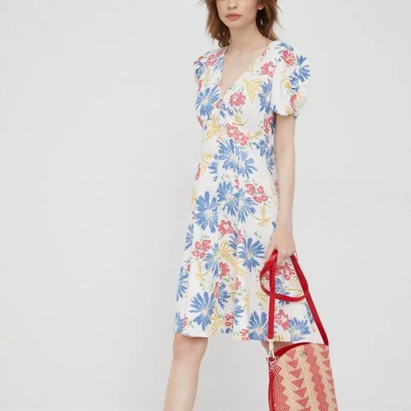 chinese dress ladies Lauren Ralph Lauren, Womens, Plus-Size Floral Tie-Front Linen Shirtdress,  Cream Multi, 16 at Amazon Women's Clothing store